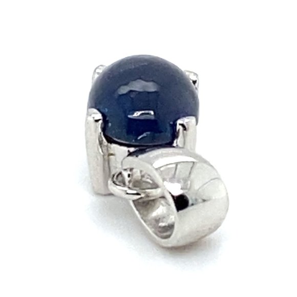 Blue Opal 2.52ct Platinum Solid Silver Pendant - Picture 6 of 6